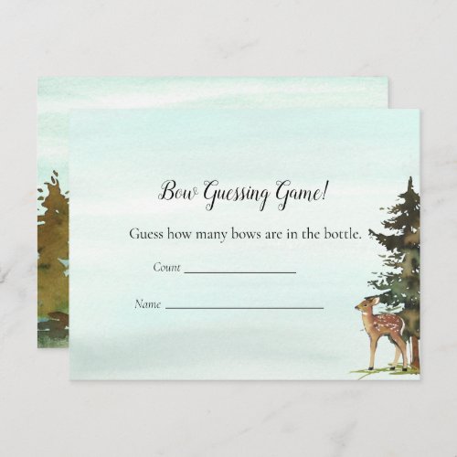 Forest Adventure Guessing Count Deers Game Invitation