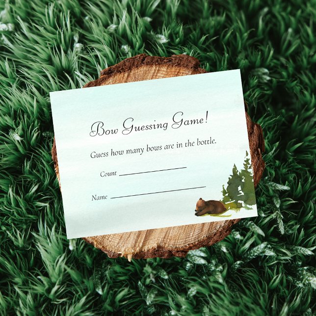 Forest Adventure Guessing Count Game Bears Invitation (Creator Uploaded)