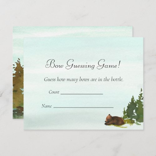 Forest Adventure Guessing Count Game Bears Invitation
