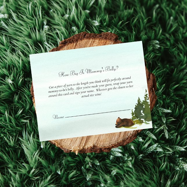 Forest Adventure Mommy's Belly Size Bears Game Invitation (Creator Uploaded)