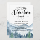Forest Adventure Mountains Baby Shower Invitation (Front/Back)
