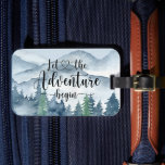 Forest Adventure Mountains Watercolor Luggage Tag<br><div class="desc">Let the adventure begin with forest mountains adventure theme; a luggage tag for your adventure travels.</div>