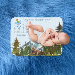 Forest Adventure Rustic Milestone | Bears Baby Blanket at Zazzle