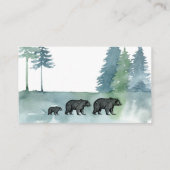 Forest Adventure Watercolor Bears Diaper Raffle Enclosure Card (Back)