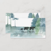 Forest Adventure Watercolor Bears Diaper Raffle Enclosure Card (Front/Back)