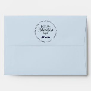 Forest Adventure Woodland Bears Blue Envelope
