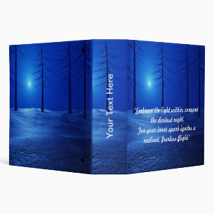 Forest Aesthetic Landscape Dark Blue Binder