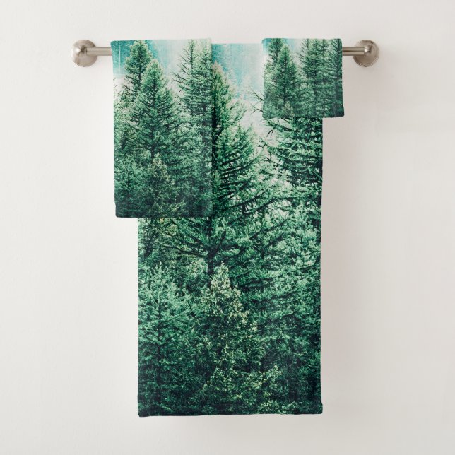 Forest and Fog Bath Towel Set (Insitu)