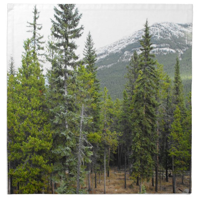 Forest and Mountain Scene Napkin (Front)