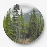 [ Thumbnail: Forest and Mountain Scene Paper Plate ]