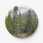 [ Thumbnail: Forest and Mountain Scene Paper Plate ]