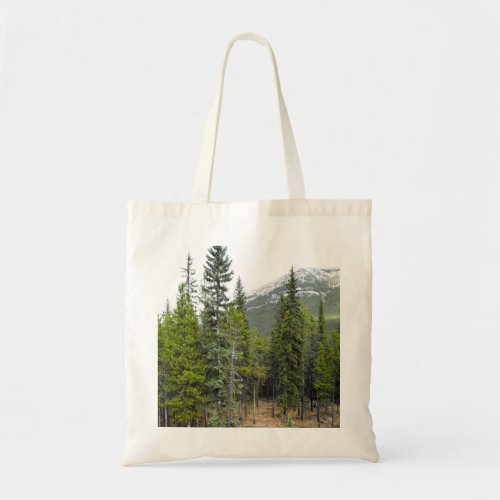 Forest and Mountain Scene Tote Bag