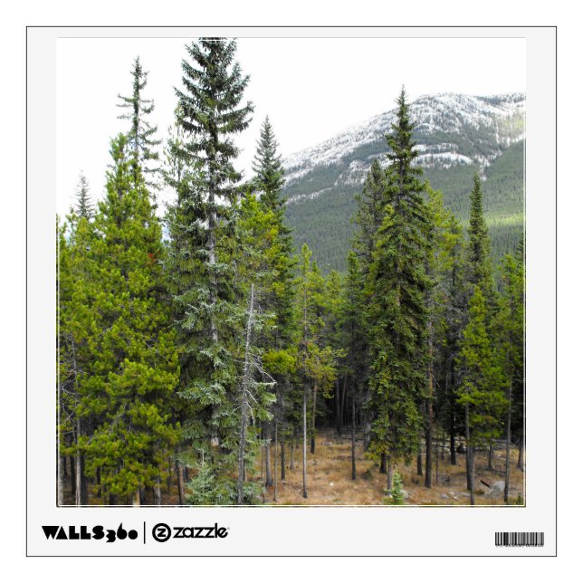 Forest and Mountain Scene Wall Decal (Front)