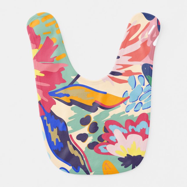 Forest and roses baby bib (Front)