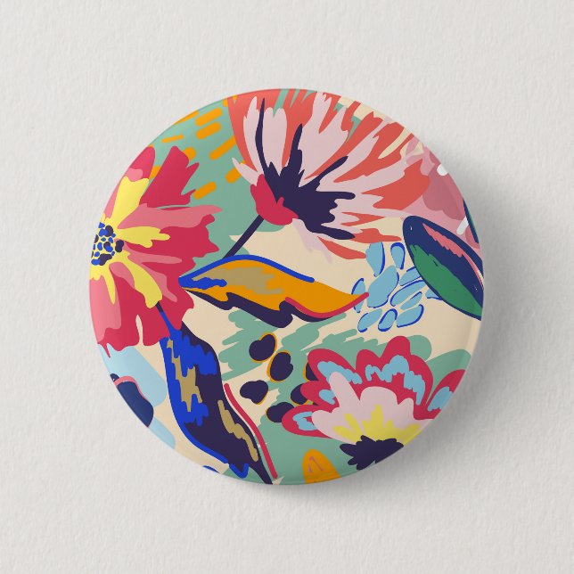 Forest and roses button (Front)