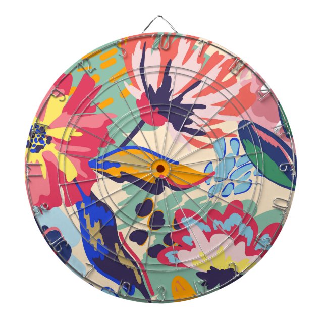 Forest and roses dart board (Front)