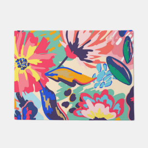 Forest and roses doormat