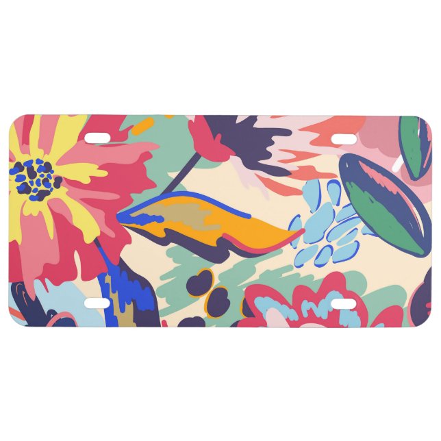 Forest and roses license plate (Front)