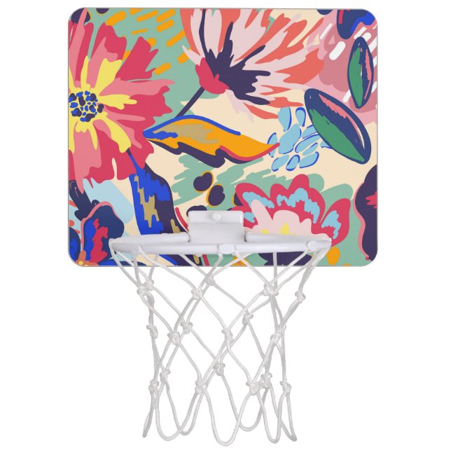Forest and roses mini basketball hoop (Front)
