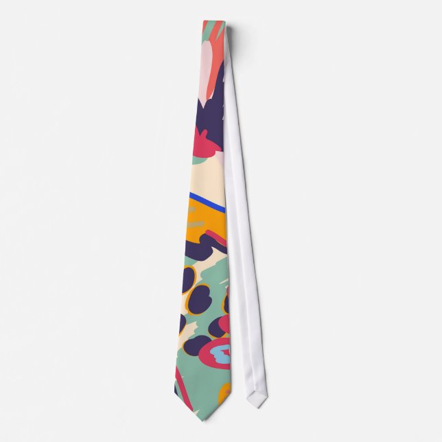 Forest and roses neck tie (Front)
