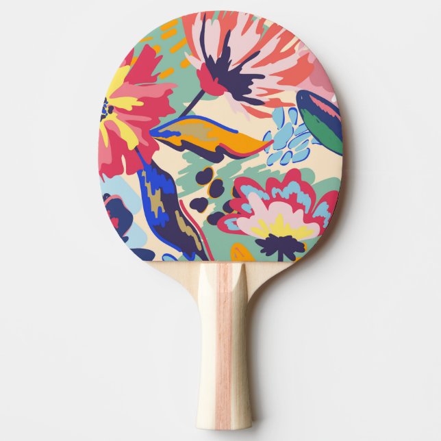 Forest and roses ping pong paddle (Front)