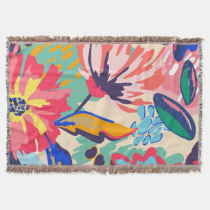 Forest and roses throw blanket