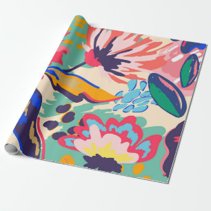 Forest and roses wrapping paper