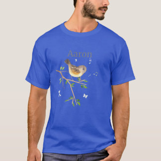 Forest Animal Bird Name Aaron family T-Shirt