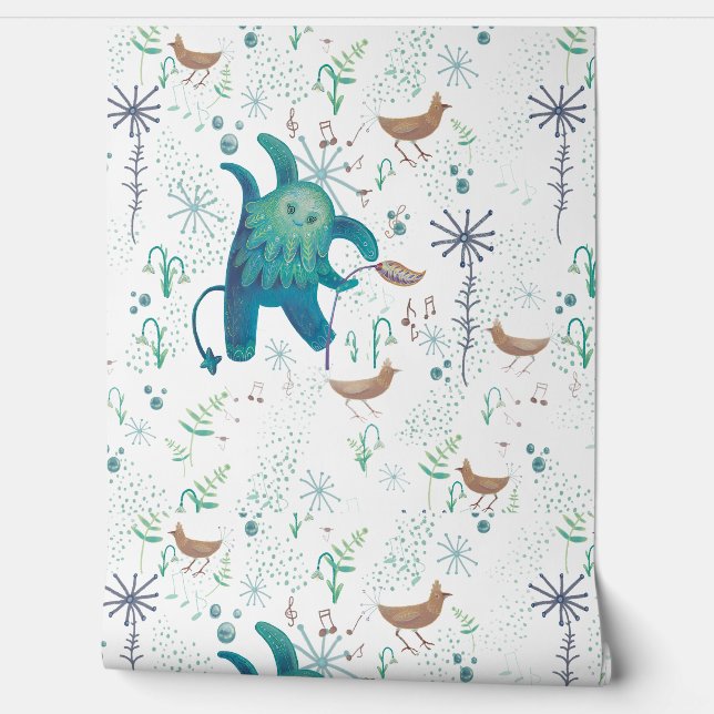 Forest animal character wallpaper  (Unrolling)