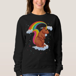 Forest Animal Lover Rainbow Squirrelcorn Unicorn S Sweatshirt