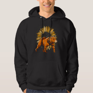 Forest Animal Nature Sunflower Brown Bear Vintage Hoodie