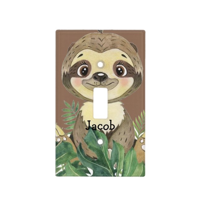 Forest Animal Personalized Light Switch Cover (Front)