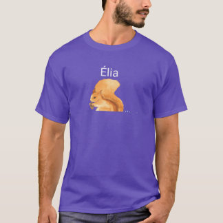 Forest animal squirrel with name lia retro T-Shirt