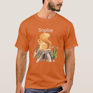 Forest animal squirrel with name Sophie friends T-Shirt