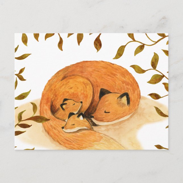 forest animal woodland fox Postcard (Front)