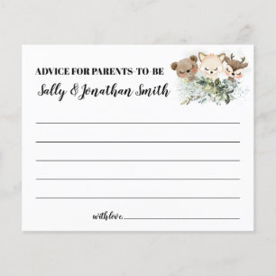 Forest Animals Advice for Parents to-be card Flyer