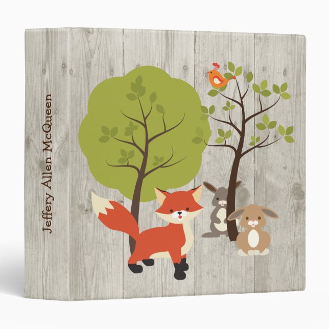 Forest Animals Baby Album Binder (Front/Spine)