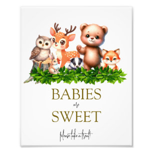 Forest animals baby Babies Are Sweet sign