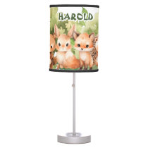 Forest Animals Baby Boy Elegant Nursery Table Lamp