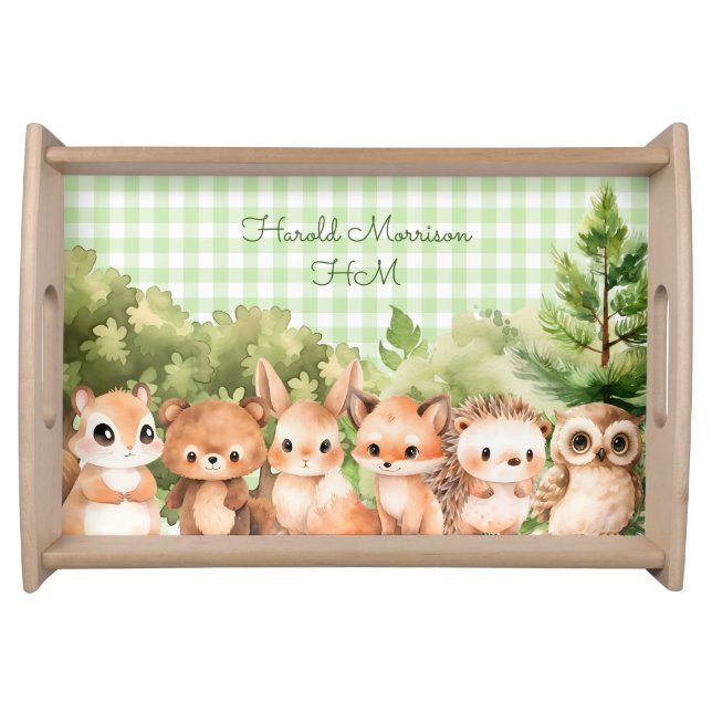 Forest Animals Baby Serving Tray (Front)