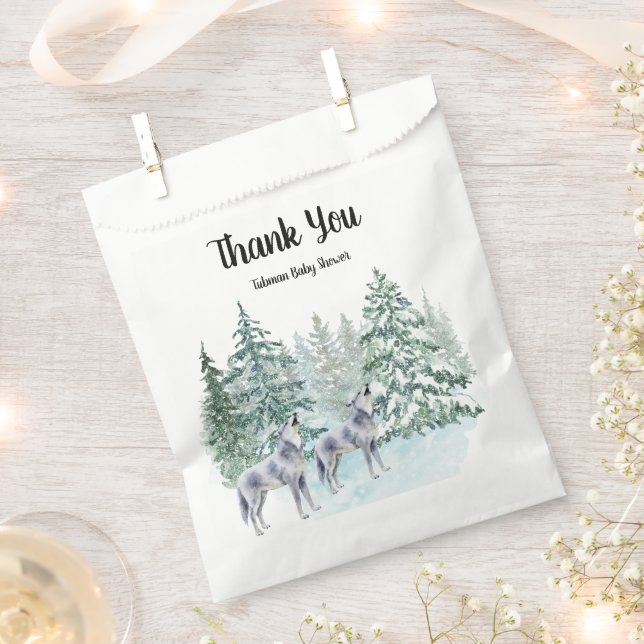 Forest Animals Baby Shower Favor Bag (Clipped)