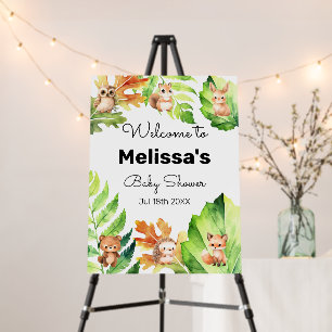 Forest Animals Baby Shower Welcome Foam Board