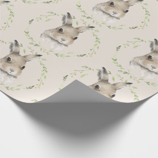 Forest Animals Bunny Rabbit Wrapping Paper