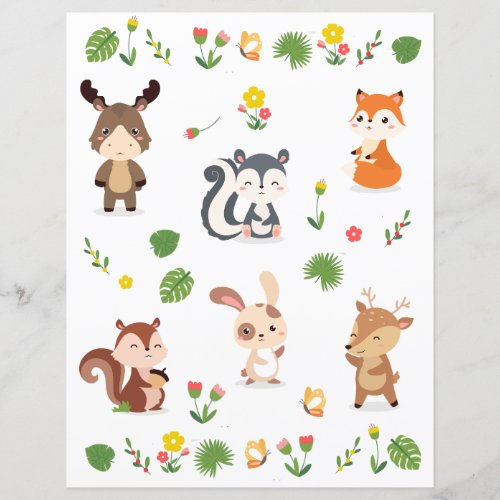 Forest Animals Collection 2 Scrapbooking Paper