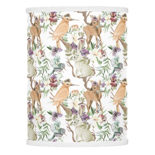 Forest Animals Country Chic Elegant Floral Lamp Shade