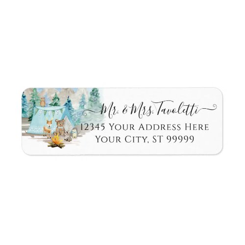 Forest Animals Deer Bear Woodland Baby Shower Labe Label