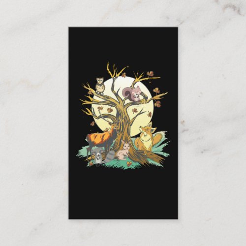 Forest Animals Deer Fox Bunny Squirrel Lover Business Card