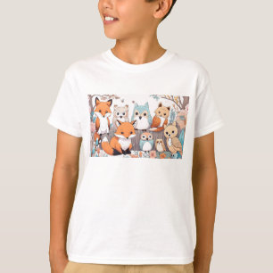 Forest Animals - Fox and Owl T-Shirt