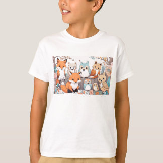Forest Animals - Fox and Owl T-Shirt