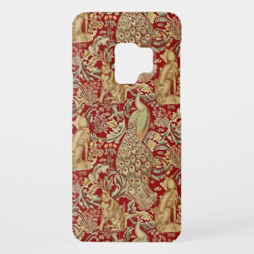 FOREST ANIMALS FOX PEACOCK HARE IN RED FLORAL Case_Mate SAMSUNG GALAXY S9 CASE